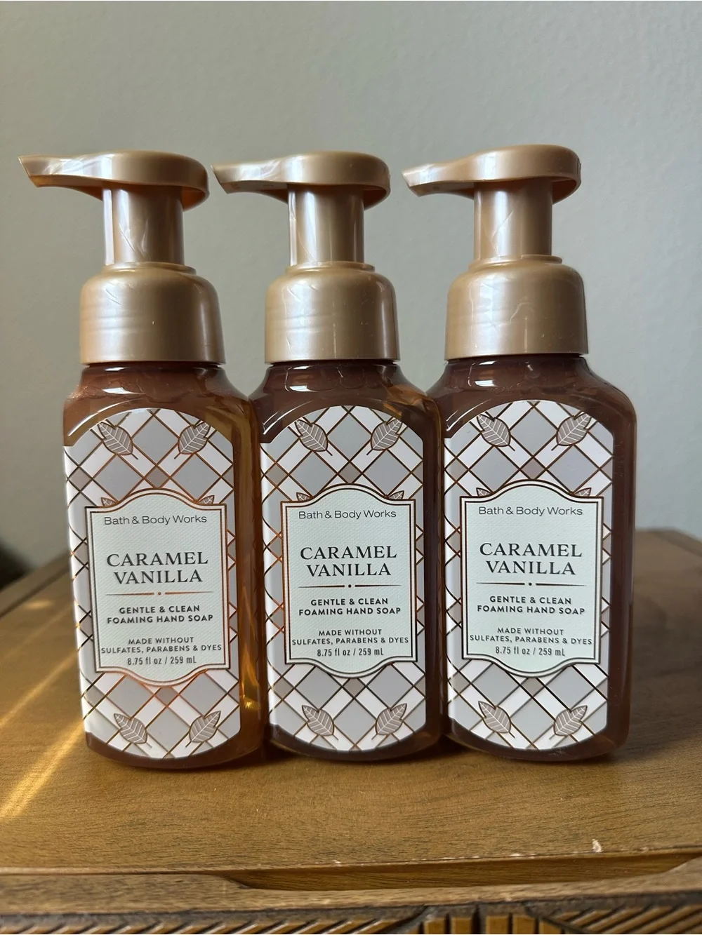 X3 Bath & Body Works Caramel Vanilla Foaming Hand Soaps NEW